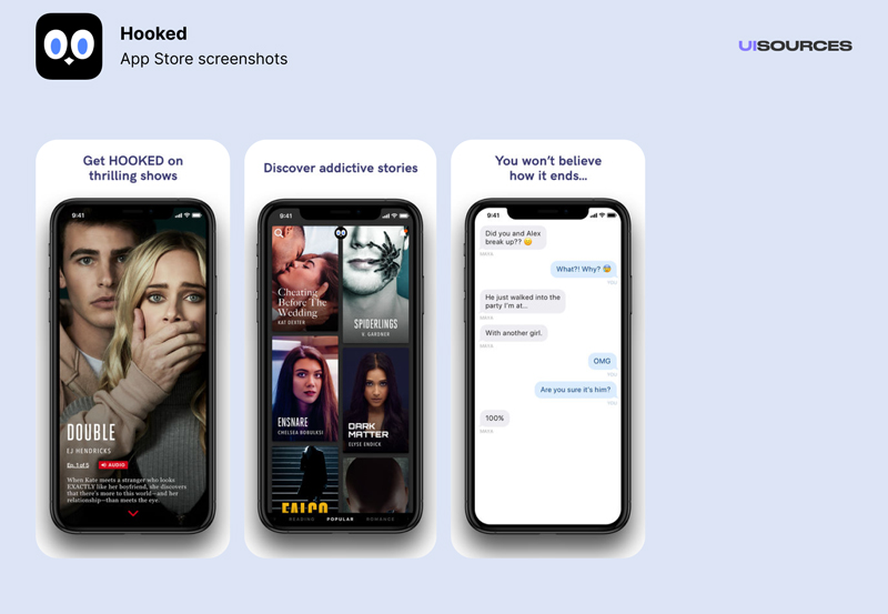  Hooked – aplikacion për krijimin e  literaturës dhe filmave me celularë
