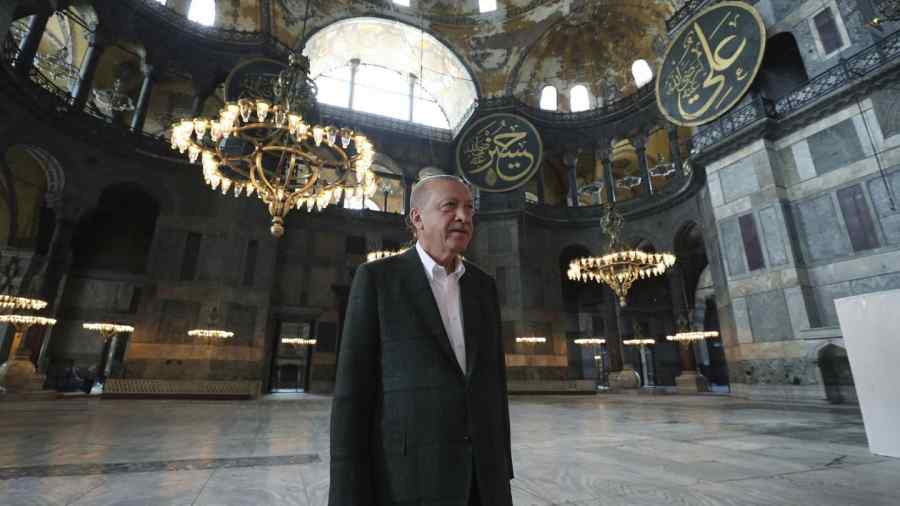  Erdogan në hapjen e Hagia Sofia, 1 mijë myslimanë do të falen në muzeun e kthyer në xhami, pas 86 vjetësh