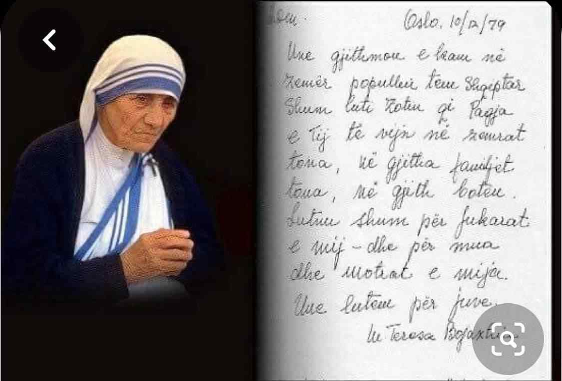  Dumoshi kujton Shën Nënë Terezën, në rastin e përvjetorit të lindjes së saj