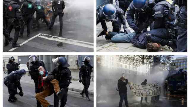  Refuzojnë masat anti-CIVID/ Kaos në Frankfurt, policia shpërndan me ujë protestuesit