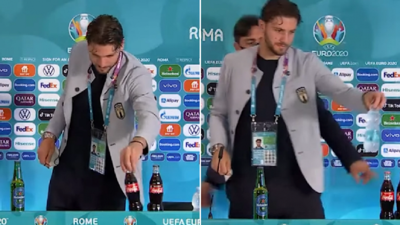  Edhe Locatelli i Italisë si Ronaldo, largon shishet e Coca-Cola-s