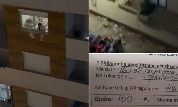  Gjobitet me 100 euro qytetarja që hodhi bërllokun nga dritarja