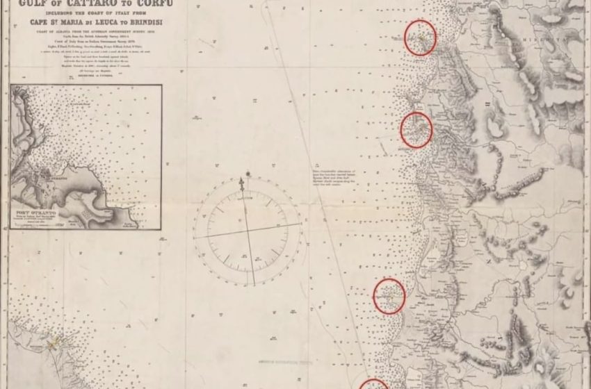  HARTA E RRALLË: Këta ishin 6 farët detarë në bregdetin e Shqipërisë në… 1901!